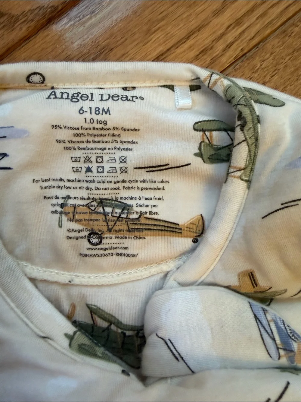 Angel Dear 6-18 month bamboo sleep sack
